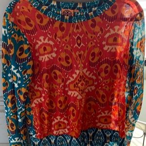 Tory Burch Long Sleeve Floral Shirt